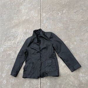 Vintage Outbrook Black Lambskin Leather Blazer Jacket